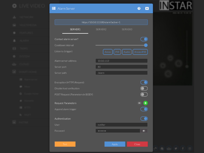 Portfolio Details - HTTP/S Event Notification | Smarthome Webhooks as Alarmserver