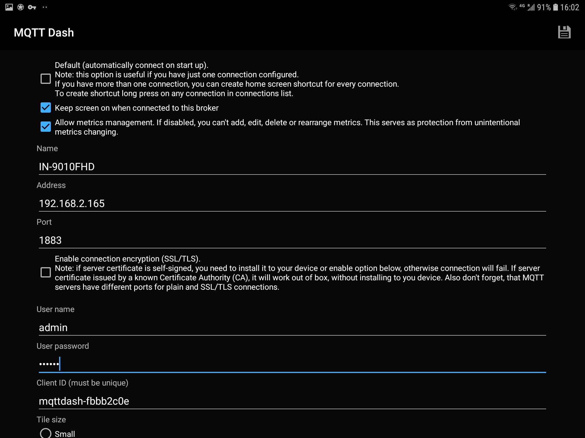 INSTAR MQTT on Android