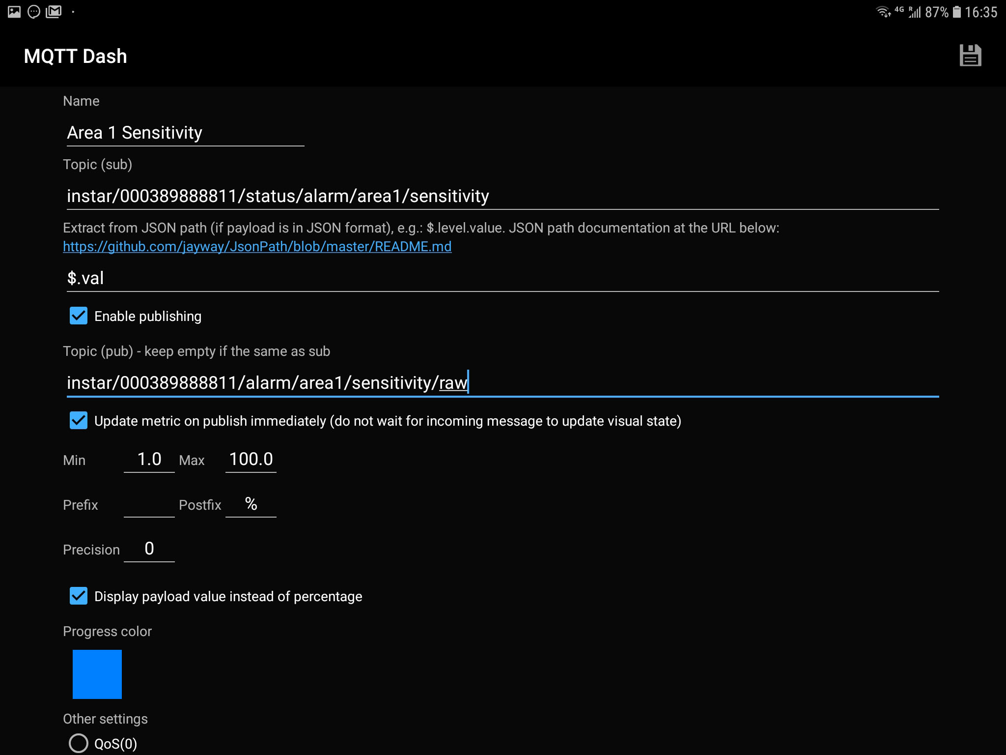 INSTAR MQTT on Android