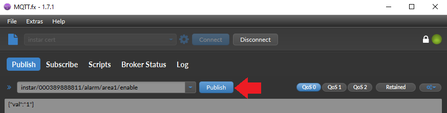 INSTAR MQTT Broker and MQTT.fx
