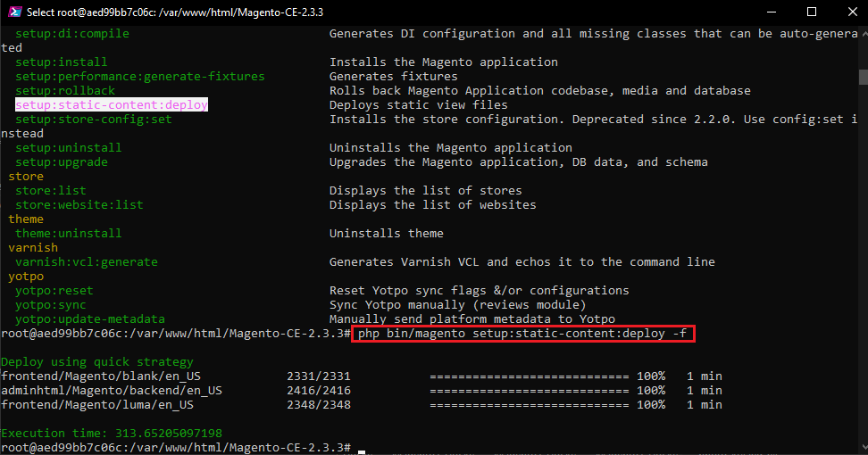 Docker and Magento2 on Windows 10