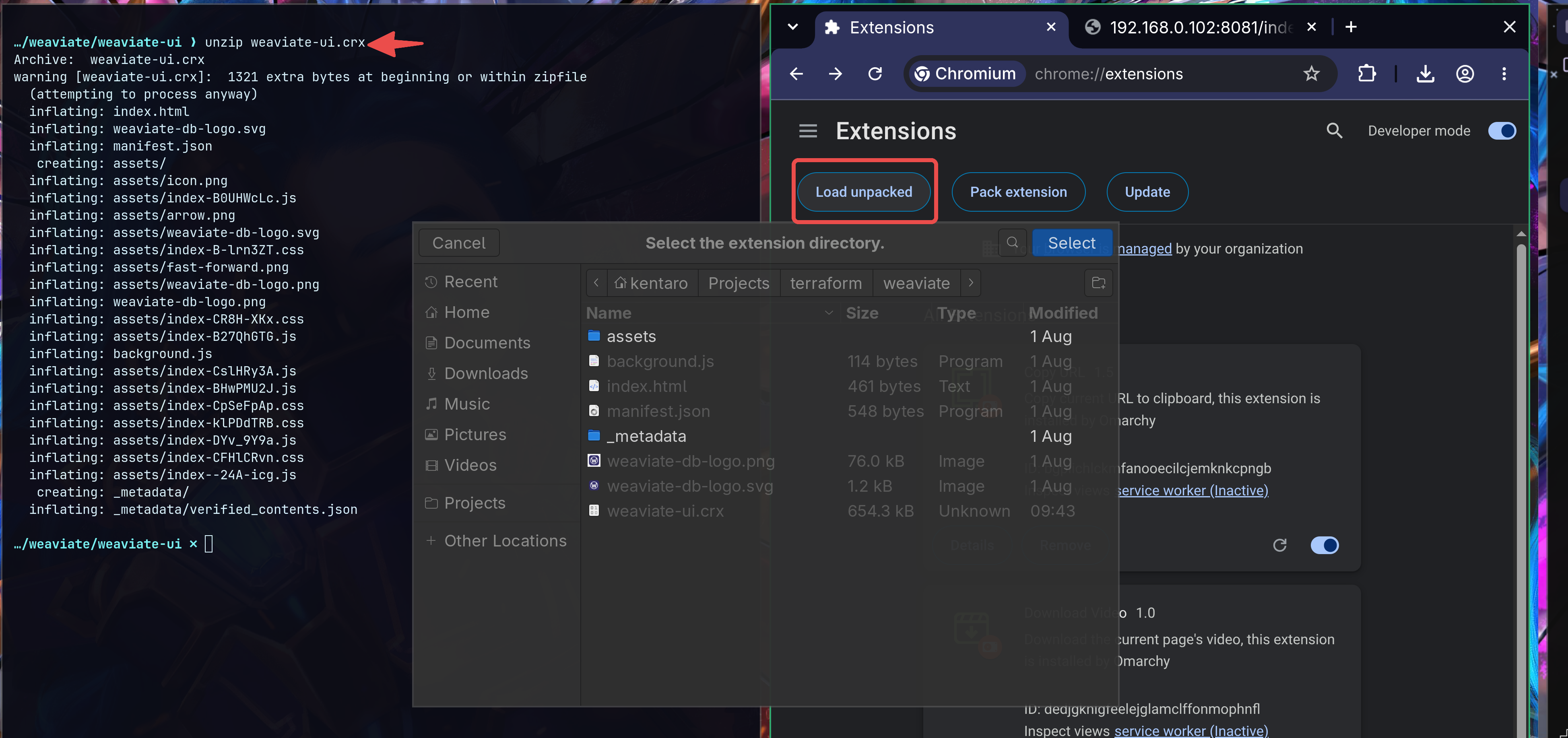 Weaviate UI Chrome Extension