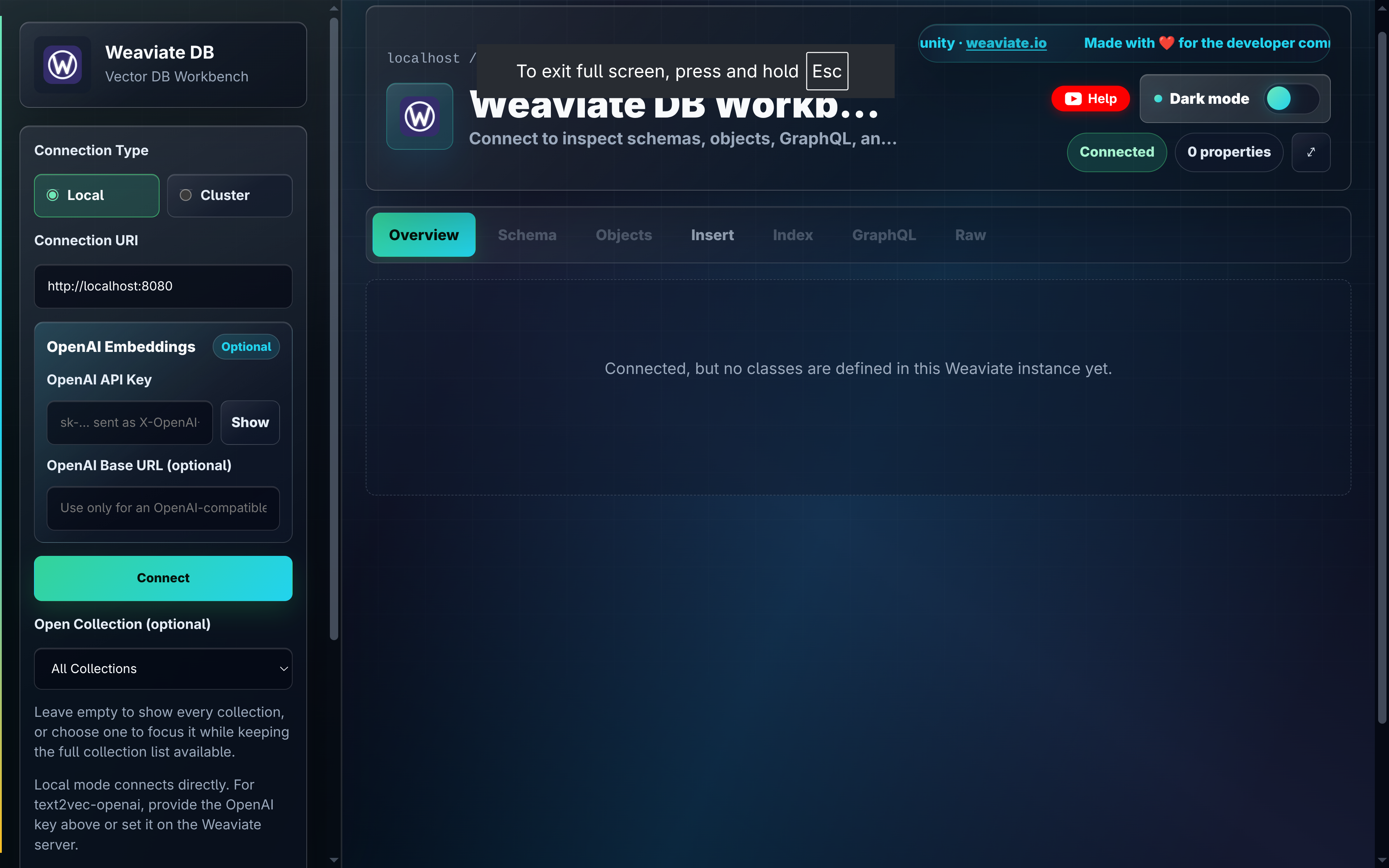 Weaviate UI Chrome Extension
