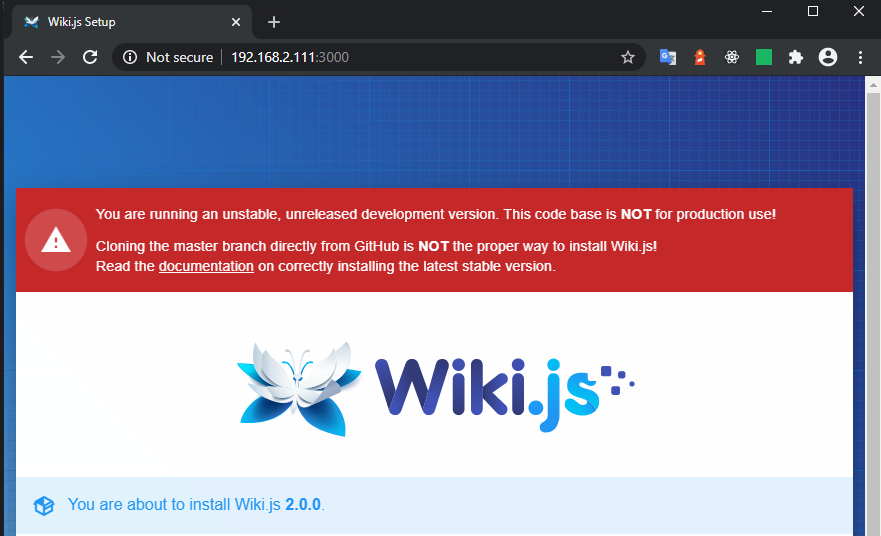 Run Wiki.js in Docker