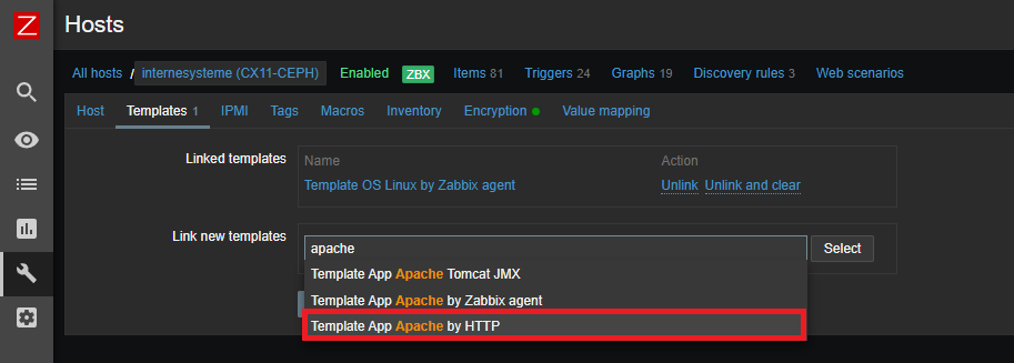 Zabbix Apache Monitor