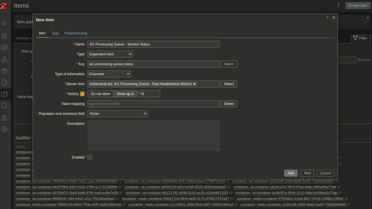 Zabbix v7 HTTP Health Check