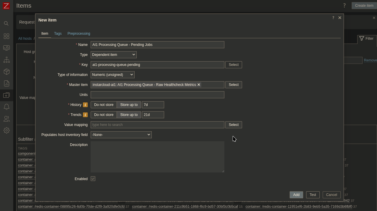 Zabbix v7 HTTP Health Check