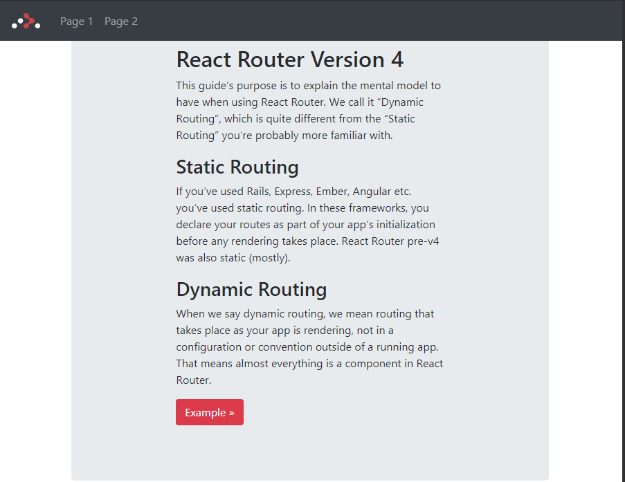 React Router 4